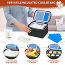 PIIOSER Breast Milk Cooler Bag with 2 Ice Pack, Fit 6 Freezer Breastmilk Storage Bags Up to 8Oz, Insulated Baby Bottles Tote Bag for Daycare and Breastfeeding Mom, Black by TinyTreasures Baby Boutique
