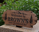 Personalized Cabin Sign - Rustic Wood Welcome Sign for Outdoor, Home Wall Decor,Farmhouse Decor, Custom Backyard Sign,Carved wood sign.3D Carving Wood Sign. by CozyNest Decor