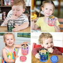 10oz Soup Thermo for Hot Food Kids,Lunch Thermo Kids Food Jar with Spoon Hot Insulated Food Containers,Leak Proof Stainless Steel Wide Mouth Lunch Food Thermo Jar for School(Pink-Rainbow) by TinyTreasures Baby Boutique