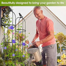 2 Pcs Garden Trellis for Climbing Plants, 6 Ft Rustproof Metal Pipe with Heavy Duty Plastic Coated, Garden Outdoor Indoor Potted Plant Support, Obelisk Garden Trellis for Climbing Vine by GreenHaven Gardens