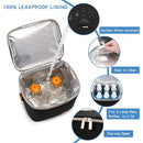 Breastmilk Cooler Bag with Ice Pack Fits 6 Baby Bottles Up to 5 Ounce, Baby Bottle Bag with Shoulder Strap for Nursing Mom Daycare-Black by TinyTreasures Baby Boutique