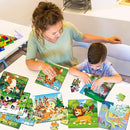 Puzzles for Kids Ages 3-5, 16 Piece Colorful Wooden Puzzles for Toddler Children Learning Educational Toys for Boys and Girls (9 Puzzles) by TinyTreasures Baby Boutique