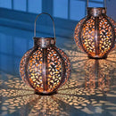 MAGGIFT 2 Pack Hanging Solar Lights,Outdoor Ramadan Solar Lanterns Decorations,Waterproof Hanging Solar Light 6 Lumens,Brown by GreenHaven Gardens