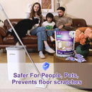 JOYMOOP Mop and Bucket with Wringer Set and Floor Cleaner Pods, Flat Floor Mop with 3 Reusable Microfiber Pads, Wet and Dry Use, Freesia Scent Pack of 15 Pacs for Floor Cleaning by CozyNest Decor
