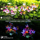 Solar Garden Lights Outdoor Waterproof Decorative Solar Lights Outdoor 8 Pack with 176 LED 136 Butterfly Flower Garden Decor Yard Decorations Patio Lawn, Gifts for Mother's Day Mom Women by GreenHaven Gardens