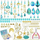 420pcs Suncatcher Making Kits for Adults Crystal Sun Catchers Crafts with Hooks Chains Pendants Rainbow Maker for Window Hanging Prism Indoor Outdoor Garden Xmas Wedding Party Decor (Mermaid) by GreenHaven Gardens