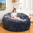 Large Bean Bag Chair, 5FT Giant Beanbag Chairs with Memory Foam Filled, Bean Bag Chairs for Adults, Ultra Soft Lazy Sofa for Living Room Bedroom (Gery) by CozyNest Decor