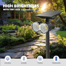 Barrina Solar Spot Lights Outdoor, 360° Horizontal Adjustable, 24 LEDs Solar Spotlights Outdoor Waterproof, 6500K 3 Modes, Solar Powered Garden Lights for Outside Landscape Yard, Auto On/Off, 4 Pack by GreenHaven Gardens