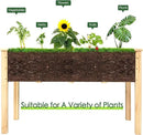 Giantex Raised Garden Bed Kit Elevated Planter Box for Vegetables Fruits Herb Grow, Heavy Duty Natural Cedar Wood Frame Gardening Planting Bed for Deck Patio Yard, 49.5"X23.5"X30.0" by GreenHaven Gardens