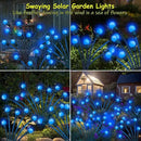 Kohlrabi Solar Garden Lights Outdoor, 6 Pack 60 LED Firefly Lights, Waterproof, Sway by Wind, for Yard, Patio, Backyard, Garden, Planter, Flower Bed, Pathway Decoration by GreenHaven Gardens