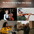 ADM 3/4 Size Wood Violin Set for Kids Teens Students Adults Beginner Acoustic Violin Matte Fiddle Starter Kit with Hard Case, Rosin, Shoulder Rest, Bow, Clip-on Tuner and Fingerboard Sticker by TinyTreasures Baby Boutique