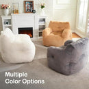 Hobestluk Bean Bag Chair for Adult Small Bean Bag Chairs with Arms Furry Beanbag Chair with Foam Filler Stuffed Bean Bag Sofa for Reading in Bedroom Living Room and Dorms(Grey) by CozyNest Decor