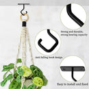 Ceiling Hooks for Hanging Plants: Iron Plant Bracket for Wall Mount - Metal Plant Hanger Indoor Hooks - 4 Pack by GreenHaven Gardens