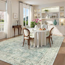 LIVEBOX Washable Area Rug 8x10 Rugs for Living Room Bedroom, Non-Slip Boho Indoor Carpet for Dining Room Office, Low-Pile Farmhouse Soft Carpets for Kids Nursery Playroom, Sage Green by TinyTreasures Baby Boutique