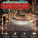 22" Candy Cane Lights Outdoor Pathway 2PK 12 PCS Candy Cane Christmas Decorations 8 Modes Solar Candy Cane Lights with Star Total 15FT Christmas Pathway Lights Outdoor for Xmas Yard Garden Walkway by GreenHaven Gardens