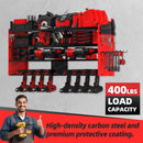 Power Tool Organizer Wall Mount with 8-Drill Holders-400Lbs Load Heavy Duty Metal 4-Layers Garage Storage & Organization Battery Tools Rack with Side Panels Utility Racks Workshop Gifts for Men by GreenHaven Gardens