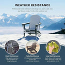 Westin Outdoors Laguna WO Home Furniture Adirondack Chair 4 PC Set Classic Outdoor Patio Folding Chair for Bon Fire Pit Lawn Backyard Beach Plastic Weather-Resistant (Gray) by GreenHaven Gardens