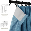 Room Divider Curtains Screen Partitions, Linen Look 100% Blackout Drapery 108 Inches Long, 100" Wide Pinch Pleated Window Drapes, Privacy Protecting, Light Blocking, (1 PC, Blue) by CozyNest Decor