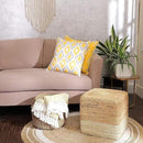 REDEARTH · Cube Pouf Ottoman - Braided Pouffe Accent Sitting Square Footrest for Living Room, Bedroom, Nursery, kidsroom, Patio, Gym; 100% Jute (14.5"x14.5"x16"; Natural Ivory) by CozyNest Decor