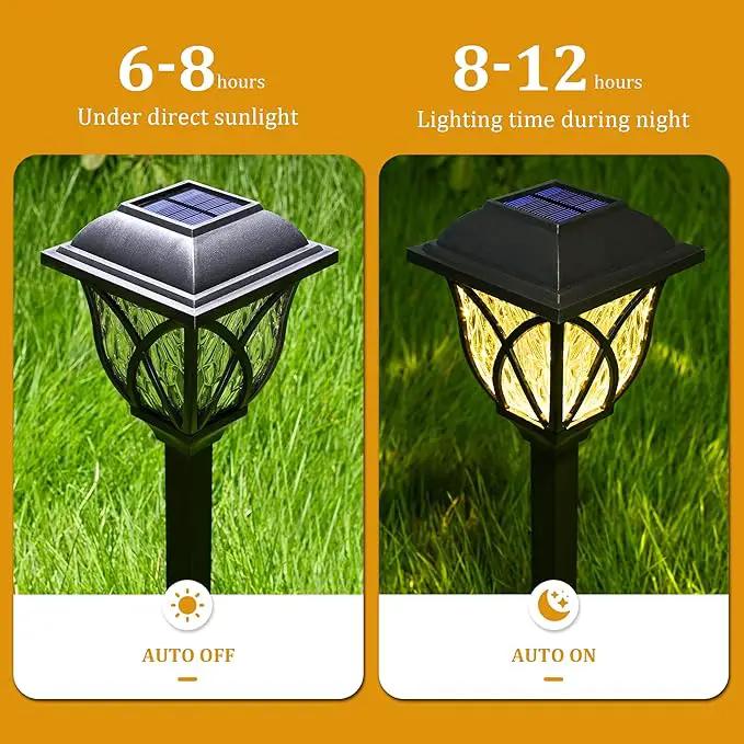 GIGALUMI Solar Lights Outdoor Waterproof, 8 Pack LED Solar Garden Lights, Solar Lights for Outside, Garden Decor for Yard, Patio, Landscape, Planter, Walkway (Warm White), photo 9 of 9