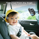 COMLIFE Misting Baby Stroller Fan, Rechargeable Battery Operated, 270° & 360° Pivoting, 50ml Portable Water Sprayer Misting Fan with Flexible Tripod Clip on Car Seat Crib Treadmill Bunk Bed by TinyTreasures Baby Boutique