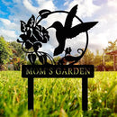 Personalized Metal Sign with Stake, Custom Hummingbird Garden Sign for Outdoor, Patio, Farmhouse Decoration, Lawn Yard Art, Bird Flower Garden Decor by CozyNest Decor