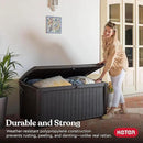 Keter Outdoor Storage Deck Box for Patio, Backyard & Garden, Borneo, 110 Gal, Grey - Lockable, Organizing, and Waterproof Plastic Container Bench by GreenHaven Gardens