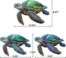 John's Studio 3Pcs Metal Turtle Sea Wall Decor Outdoor Garden Hanging Art Sculptures Home Ocean Theme Decorations for Kitchen Bathroom and Pool by GreenHaven Gardens