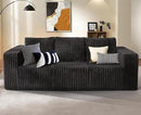 Modular Sectional Sofa 3-Seater Modular Couch with Deep Seat Memory Foam Cloud Chair with Pillows Oversized Sectional Sofa for Living Room Bedroom (Strip Grey, 3-Seater) by CozyNest Decor