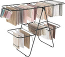 SONGMICS Clothes Drying Rack, Foldable 2-Level Laundry Drying Rack, Free-Standing Laundry Airer, with Height-Adjustable Wings, 33 Drying Rails, Sock Clips, Black ULLR053B01V1 by CozyNest Decor