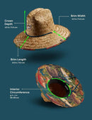 Straw Hat for Men & Women | Lifeguard Hat, Beach Hat & Sun Hat | UPF 50+ Wide Brim for Sun Protection | One Size | Hemlock by GreenHaven Gardens