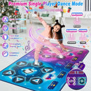 Rechargeable Dance Mat - Double User Play Mat with Extra Large Size (59*38 in), Dancing Music, Challenge Game, Piano Mode, LED Lights, Christmas Birthday Gift for Kids Girls Boys 3-12 Year Old by TinyTreasures Baby Boutique