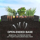 Land Guard 12×4×1ft Galvanized Raised Garden Bed Kit for Vegetables 2 Pack, Galvanized Super Large Metal Planter Raised Garden Boxes Outdoor (Gray) by CozyNest Decor