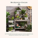 MACKENZIE-CHILDS Enamel Herb Pots, Small Plant Pots for Herbs or Flowers, Set of 3, Black-and-White Courtly Check by CozyNest Decor