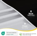 NICETOWN 100% Blackout Curtains for Bedroom 84 inch Long Thermal Insulated Blackout Curtains for Living Room, Energy Saving Grommet Drapes for Patio Door (2 Panels, Greyish White, 42W x 84L) by TinyTreasures Baby Boutique