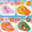 LAWOHO Butter Slime Kit Easter Basket Stuffers - 6 Prefilled Easter Eggs with Butter Slime & Cute Slimes Add-ins, Soft & Non Stick Fluffy Slimes for Birthday Party Favors for Girls & Boys Egg Fillers by TinyTreasures Baby Boutique