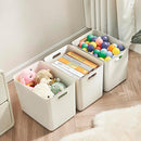 4 pack large plastic White storage bins Baskets, Toy Box Chest with Lids and Handle，Organizer Containers for Baby，Kids,snacks,Nursery，Shelves，Playroom, Bedroom，Office,Closet，home by TinyTreasures Baby Boutique