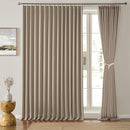 Pinch Pleated Patio Sliding Door Curtains 95 Inch Length, Blackout Room Divider Vertical Blinds Curtain Drapes for Living Room Dining Room French Door(Khaki, 100 Inch Wide per Panel, 2 Panels) by TinyTreasures Baby Boutique