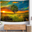 Delur Sunset Tree of Life Tapestry Forest Nature Landscape Wall Hanging Tapestry Scenic Tree Woodland Natural Sunrise Headboard for Bedroom Living Room Home Decor (70.8" x 92.5") by CozyNest Decor