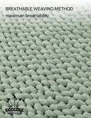 YnM Chunky Throw Blanket, Medium-Weight, Hand Knitted with Chenille Yarn, Skin Friendly, Ventilated and Breathable, Machine Washable, Home Décor Piece for Couch, Sofa and Bed (Sage Green, 50x60 Inch) by CozyNest Decor