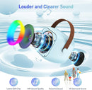 Karaoke Machine, Portable Bluetooth Speaker with 2 Wireless Microphones for Kids, Karaoke Toys Gifts Toys for Girls Boys Family Home Party (Blue) by TinyTreasures Baby Boutique