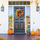 Glitzhome 24 inch Artificial Fall Wreath Decor, Autumn Maple Leaf Wreath for Front Door with Dahlia Pumpkin, Leaf and Berry Wreaths for Autumn Harvest Thanksgiving Halloween Decor by CozyNest Decor