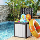 40 Gallon Resin Deck Box, Lockable Patio Outdoor Storage Box for Furniture, Garden Tools and Tools Storage, Waterproof Outside Storage Boxes - Black&White by CozyNest Decor