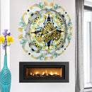 The Gears Clock 24 inches Round Italy Collection Wall Clock with Moving Gears Italy LINE (Praiano) by CozyNest Decor