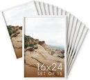 Haus and Hues 16x24 White Oak Wood Picture Frames Set of 15 - Premium Bulk Picture Frames 16x24 Bundle - Elegant Gallery Wall Frame Set for Posters, Art Display - Ideal for Wall Decor in Home & Office by CozyNest Decor