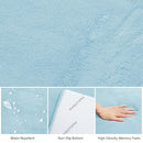 Baby Play Mat for Floor,1.3" Thick Elasti-Foam 50"×50" Playpen Mat for Tummy Time,Water Repellent Soft Coral Velvet for Toddler,Infant,Kids,Non-Slip Backing Safe for Crawling(Light Blue) by TinyTreasures Baby Boutique