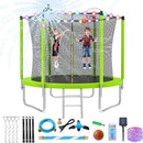 Upgraded 16FT 15FT 14FT 12FT 10FT 8FT Trampoline Outdoor with Basketball Hoop and Net, Capacity for 4-6 Kids and Adults by TinyTreasures Baby Boutique