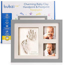 Baby Footprint and Hand Print Kit - Keepsake Frame, Nursery Picture Frames, New Mom Gifts, Newborn Essentials, Baby Shower Gifts (Cool Gray) by TinyTreasures Baby Boutique