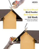 iBorn Bird Feeders for Outdoors,Bird House Feeder with Weatherproof Metal Roof & 8 Drain Holes,Fully Detachable Birdfeeder Design,Easy Clean & Refill,Chew-Proof PC Windows,1.5 Lbs Capacity,Coffee Roof by GreenHaven Gardens