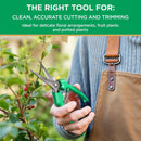 Miracle-Gro Straight Tip Floral Shears - Lightweight Gardening Scissors - Hand Pruner Pruning Shear for Flowers, Herbs, Roses and Indoor Plants by GreenHaven Gardens